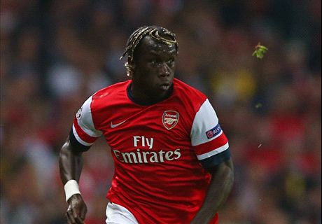 Sagna ruled out of Arsenal's showdowns with Napoli & Manchester City