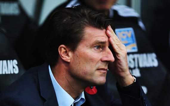 Michael Laudrup Swansea City v Stoke City - English Premier League 11102013