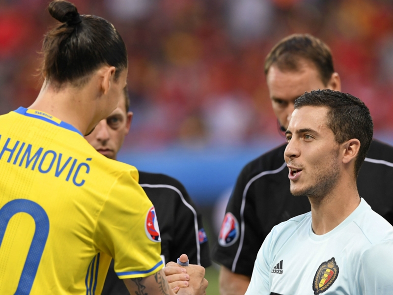 Hazard excited by 'world class' Ibrahimovic in the Premier League