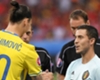 Zlatan Ibrahimovic and Eden Hazard before Belgium's Euro 2016 clash with Sweden