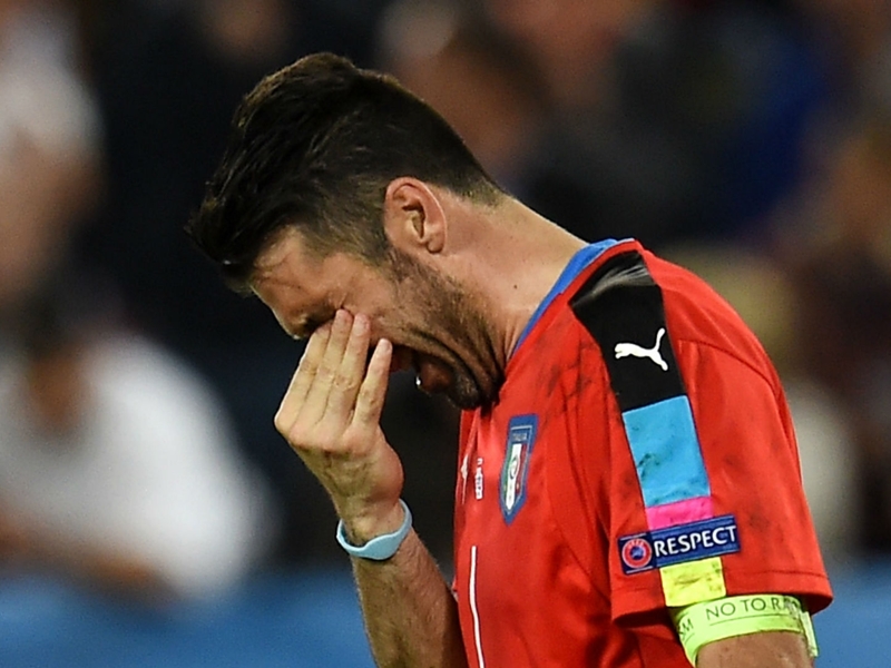 Buffon in tears after Italy's Euro 2016 exit to Germany
