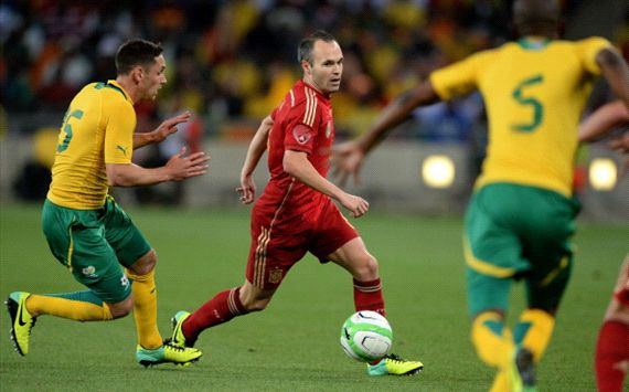 ANDRES INIESTA SOUTH AFRICA SPAIN FRIENDLY GAME 11192013