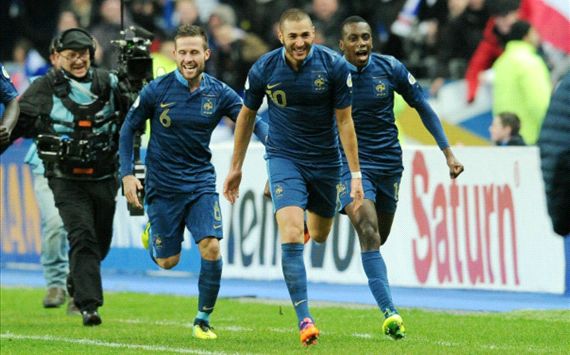 YOHAN CABAYE KARIM BENZEMA BLAISE MATUIDI FRANCE UKRAINE WCQ 2014 11192013