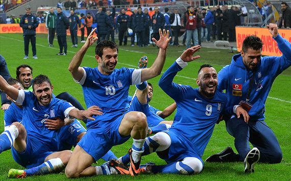Greece Romania 2014 World Cup Qualifier Play Off 11192013
