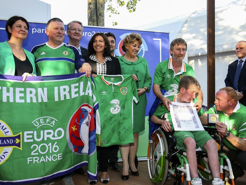 Irish fans presented with award for their behaviour at Euro 2016