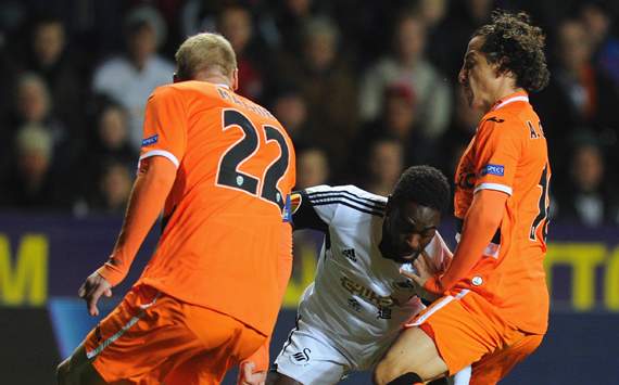 People: Nathan Dyer Swansea City v Valencia CF UEFA Europa League 11282013