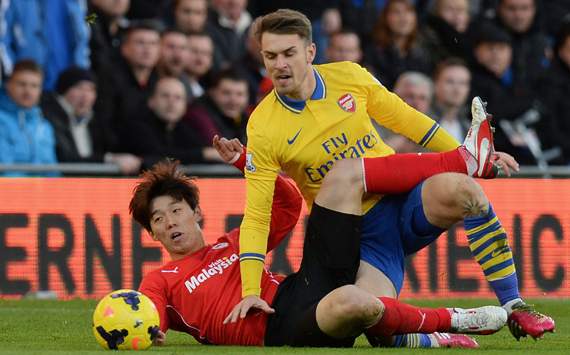 Kim Bo-Kyung Aaron Ramsey Cardiff City Arsenal Premier League 30112013