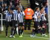 Newcastle United players celebrate Yoan Gouffran's goal against West Brom
