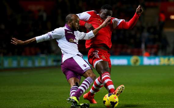 Victor Wanyama Fabian Delph Southampton Aston Villa Premier League 12042013