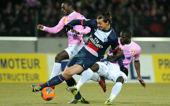 Youssouf Sabaly Jonathan Mensah Zlatan Ibrahimovic Evian Paris SG Ligue 1 12042013