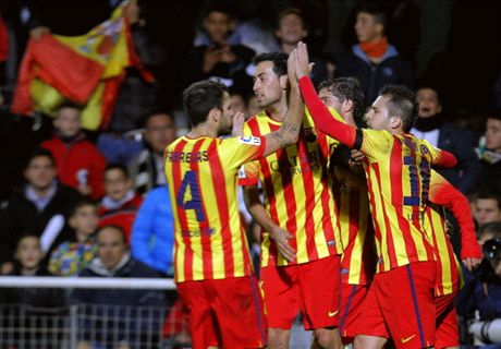 Pedro double puts Barca in charge
