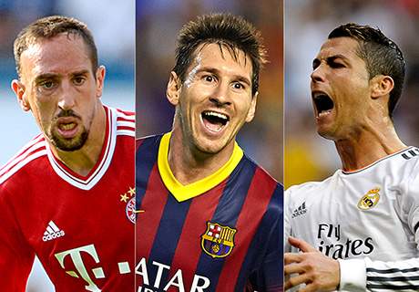 Ribery, Messi y Cristiano, los finalistas