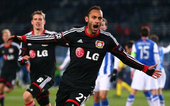 OEMER TOPRAK REAL SOCIEDAD BAYER LEVERKUSEN CHAMPIONS LEAGUE 12102013