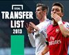 10 transfers die totaal €1,2 miljard kostten in 2013