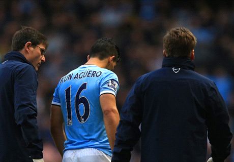 Manchester City striker Aguero could miss Barcelona clash with calf injury