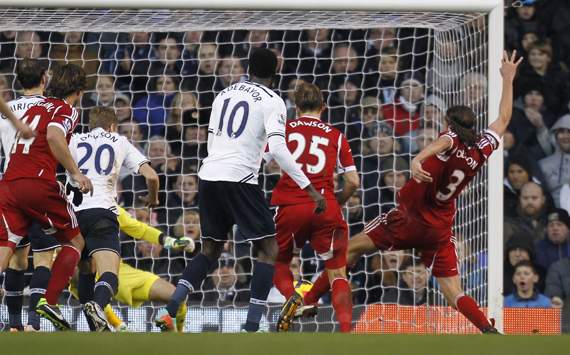 Jonas Olsson (R) Tottenham Hotspur v West Bromwich Albion EPL 12262013
