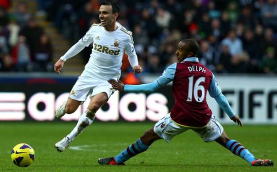Swansea City battle Aston Villa