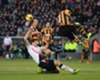Action from Hull City against Liverpool