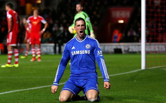 Fernando Torres Southampton Chelsea Premier League 01012014