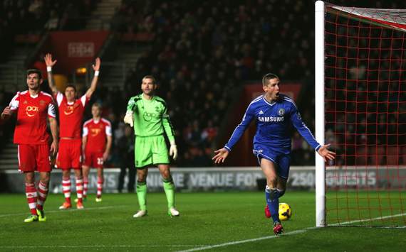 Fernando Torres Southampton v Chelsea - Premier League 01012014