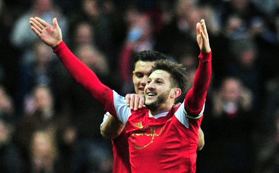 Adam Lallana Southampton West Bromwich Albion Premier League 11012014