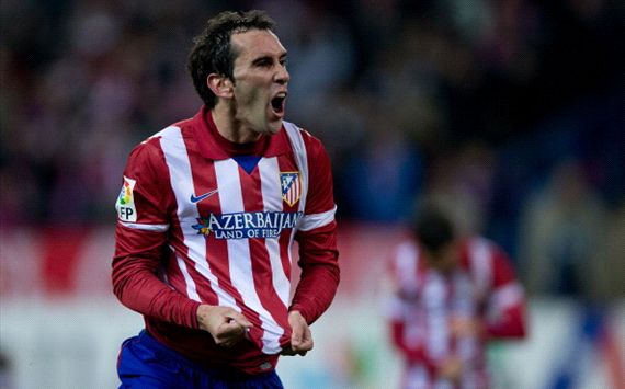 DIEGO GODIN ATLETICO MADRID LA LIGA 12142013