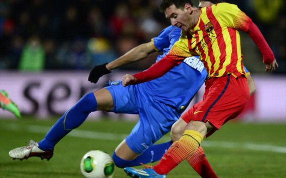 Lionel Messi Getafe Barcelona Copa del Rey 01162014