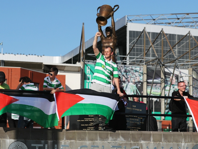 Celtic face UEFA punishment after fans wave Palestinian flag