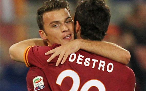 Adem Ljajic Mattia Destro Roma Livorno Serie A 01182014