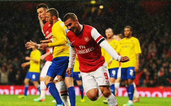     Lukas Podolski Arsenal v Coventry City - FA Cup 01242014