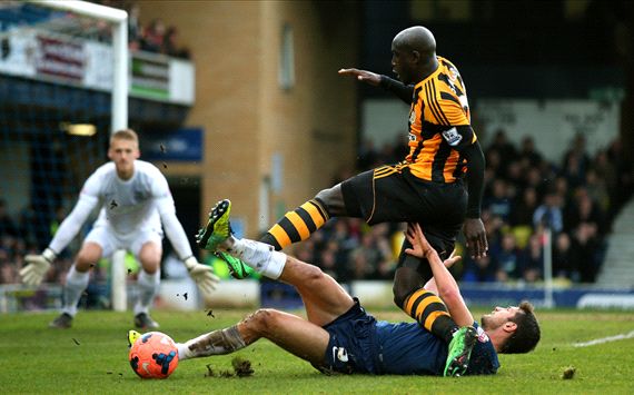Yannick Sagbo Southend United Hull City FA Cup Fourth Round 25012014