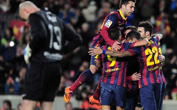 BARCELONA MALAGA LA LIGA 01262014