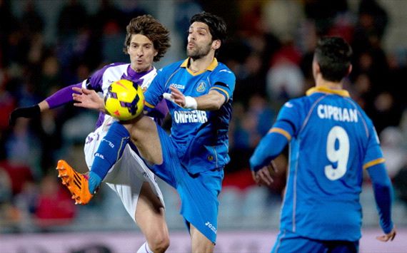 Angel Lafita and Alvaro Rubio, during the Getafe - Valladolid