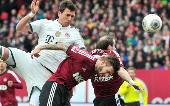Mario Mandzukic Marvin Plattenhardt Javier Pinola 1. FC Nürnberg FC Bayern München Bundesliga 02082014