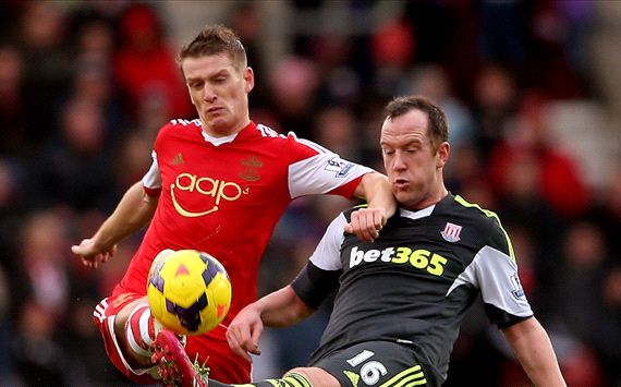 Steven Davies Charlie Adam Southampton Stoke City Premier League