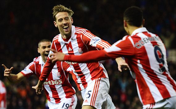 Peter Crouch Stoke City Swansea City EPL 12022014