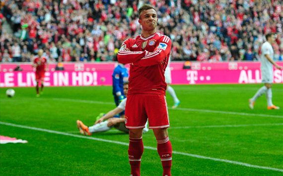 XHERDAN SHAQIRI BAYERN MUNICH FREIBURG BUNDESLIGA 02152014