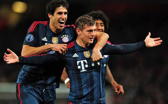 Toni Kroos Bayern Munich Arsenal Champions League 02192014