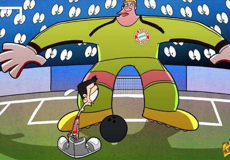 A Özil se le hizo chiquito el arco frente al gigante Neuer