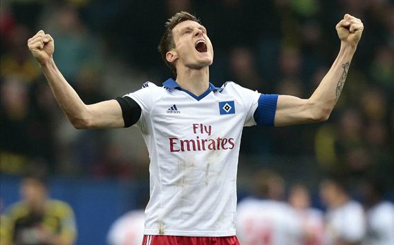 MARCELL JANSEN HAMBURG BORUSSIA DORTMUND BUNDESLIGA 02222014