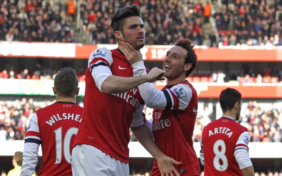 Olivier Giroud Arsenal Sunderland EPL 21022014