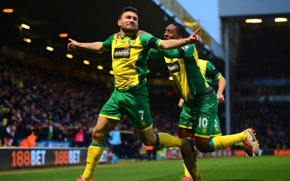 Leroy Fer Robert Snodgrass Norwich City Tottenham Premier League 02232014