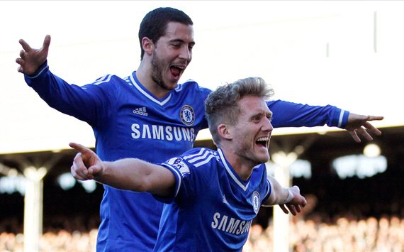 Andre Schurrle Eden Hazard Fulham Chelsea EPL 01032014