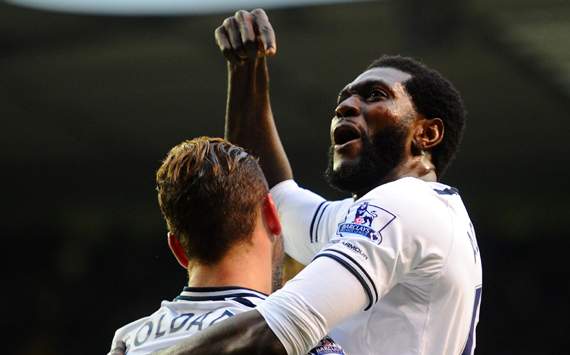 Roberto Soldado Emmanuel Adebayor Tottenham Hotspur Cardiff City Premier League 03012014