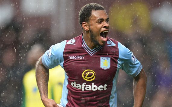 Leandro Bacuna Aston Villa Norwich City English Premier League 03022014