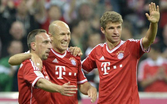FC Bayern: Franck Ribery, Arjen Robben, Thomas Muller