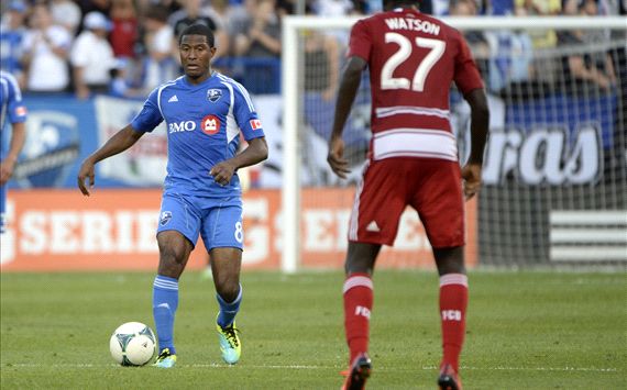 Patrice Bernier Je-Vaughn Watson Montreal Impact v FC Dallas MLS 07202013
