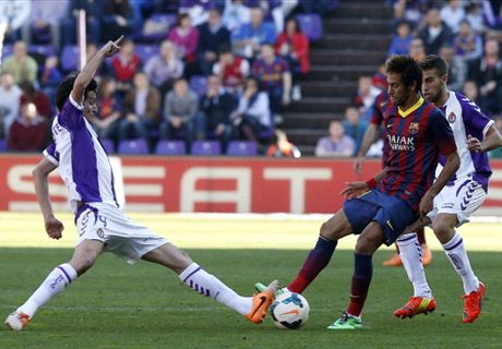 Neymar, Sergio Busquets y Pedro León, en el Contra Once de la Jornada