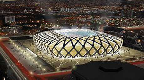 Nach vierjähriger Bauzeit: Ball rollt in der WM-Arena von Manaus