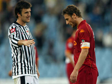 Alexsandar Lukovic & Francesco Totti - Udinese-Roma - Serie A (Grazia Neri)